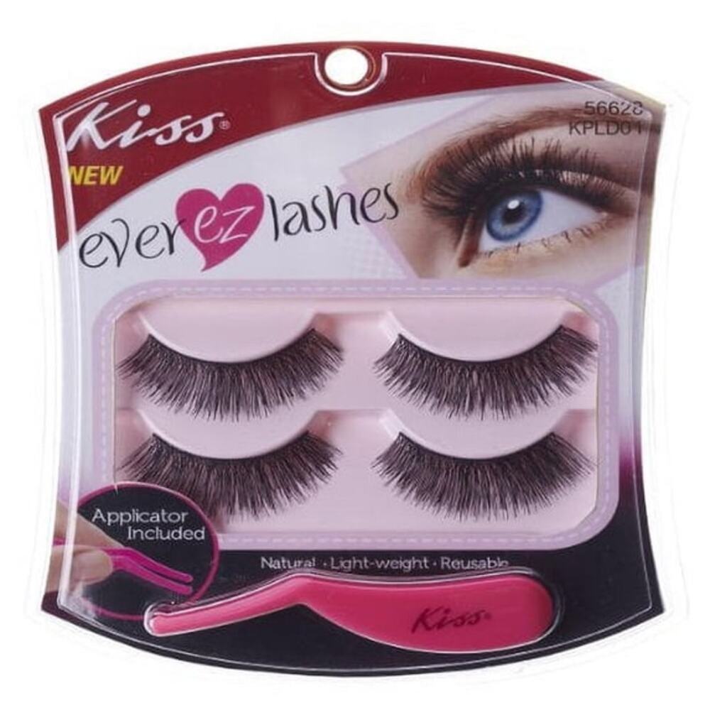 New Kiss Products No. 05 Ever EZ Lashes, 4 Count Black w/ Applicator